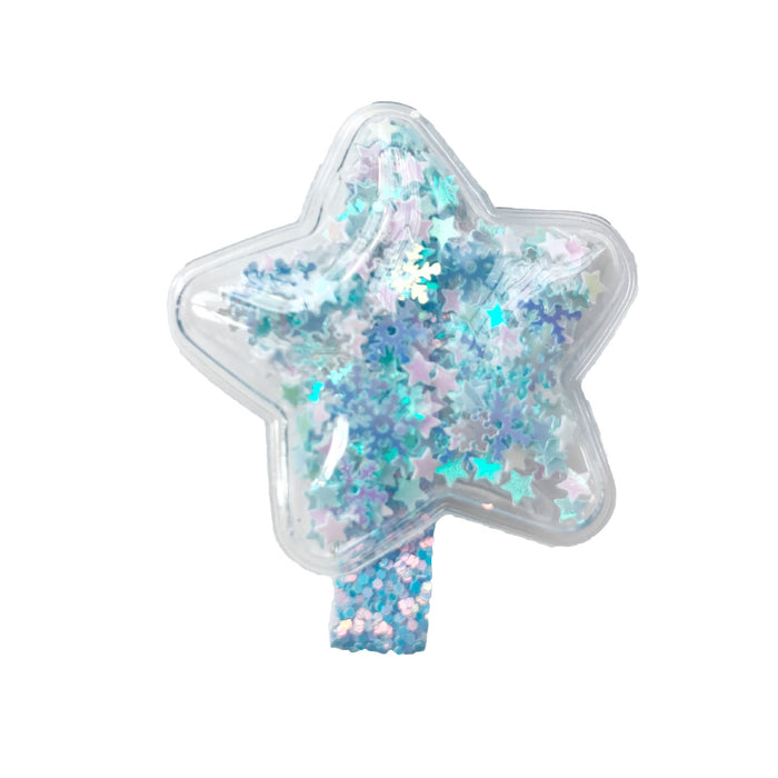 Wholesale color quicksand transparent children's star hairpin JDC-HC-YiT001 Hair Clips 亦桐 Wholesale Jewelry JoyasDeChina Joyas De China