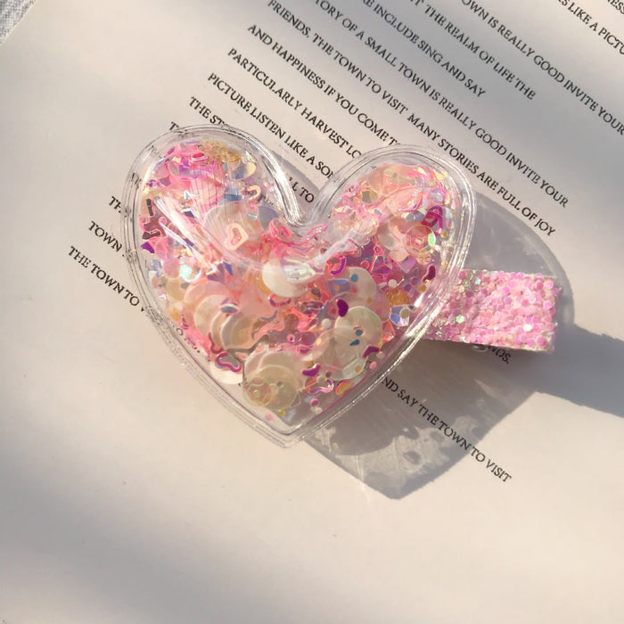 Wholesale color quicksand transparent children's star hairpin JDC-HC-YiT001 Hair Clips 亦桐 Wholesale Jewelry JoyasDeChina Joyas De China