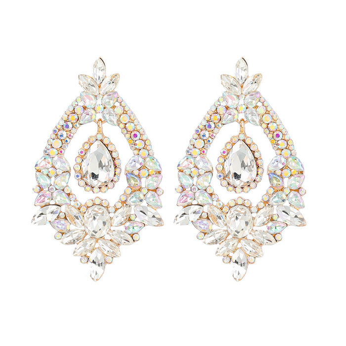 Wholesale Color Rhinestone Alloy Earrings JDC-ES-JL937 Earrings 氿乐 Wholesale Jewelry JoyasDeChina Joyas De China