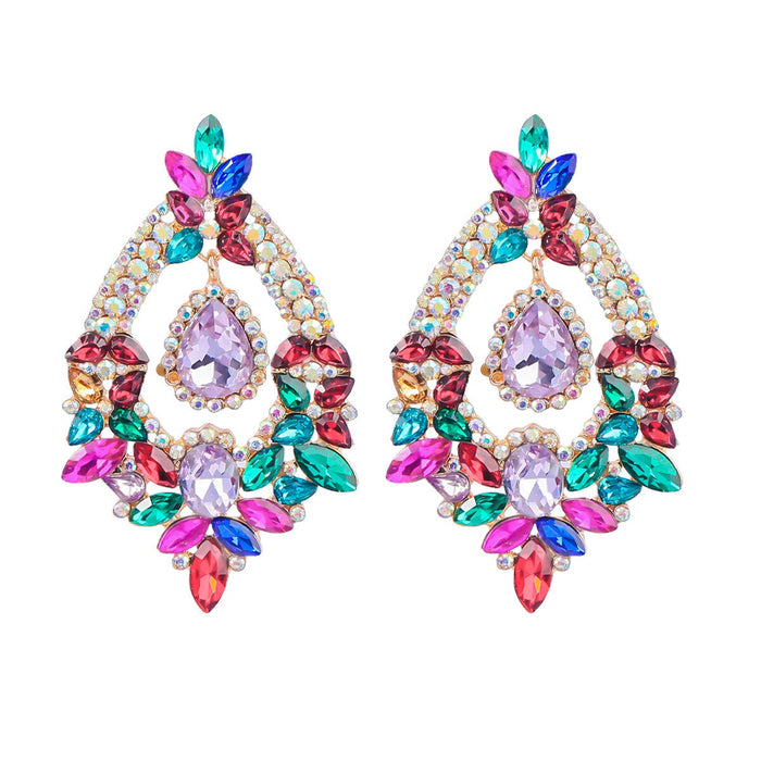 Wholesale Color Rhinestone Alloy Earrings JDC-ES-JL937 Earrings 氿乐 Wholesale Jewelry JoyasDeChina Joyas De China