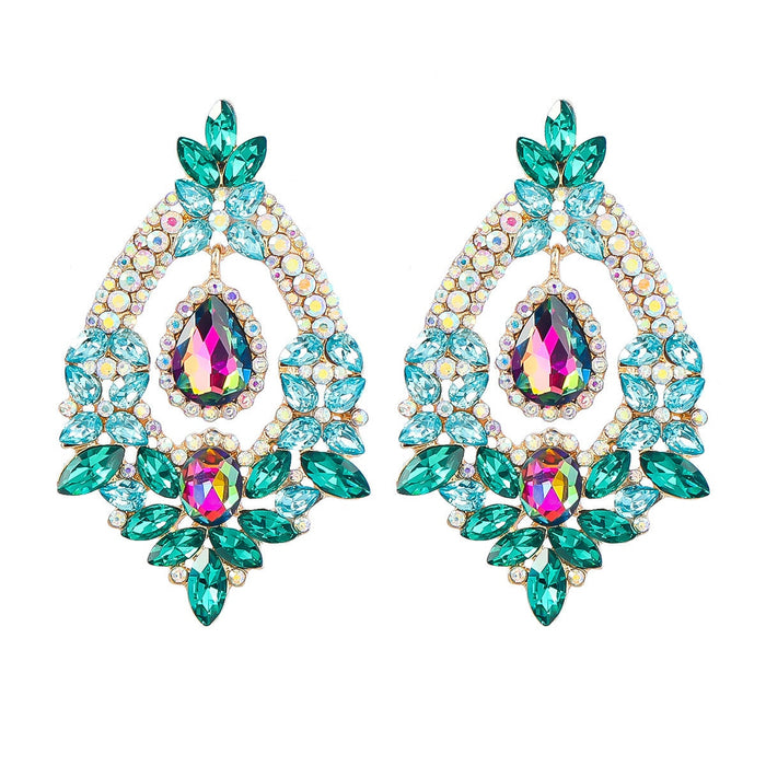 Wholesale Color Rhinestone Alloy Earrings JDC-ES-JL937 Earrings 氿乐 Wholesale Jewelry JoyasDeChina Joyas De China