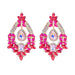 Wholesale Color Rhinestone Alloy Earrings JDC-ES-JL937 Earrings 氿乐 rose red Wholesale Jewelry JoyasDeChina Joyas De China