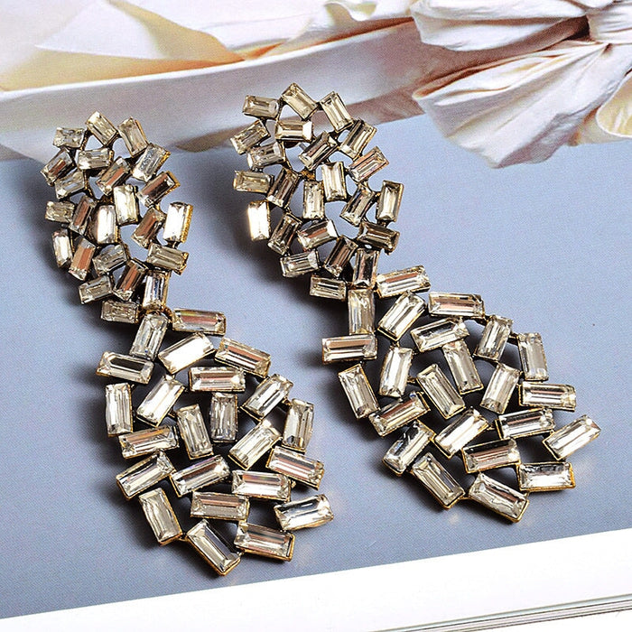 Wholesale Color Rhinestone Alloy Earrings JDC-ES-SK072 Earrings 深刻 Wholesale Jewelry JoyasDeChina Joyas De China