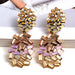 Wholesale Color Rhinestone Alloy Earrings JDC-ES-SK072 Earrings 深刻 pink Wholesale Jewelry JoyasDeChina Joyas De China