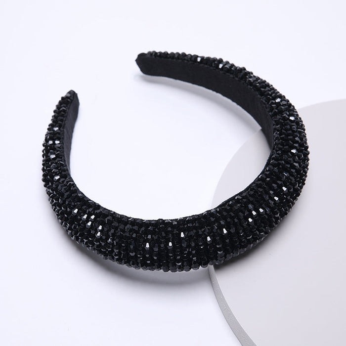 Wholesale Color Rhinestone Baroque Headband JDC-HD-AH002 Headband 爱鸿 black Wholesale Jewelry JoyasDeChina Joyas De China