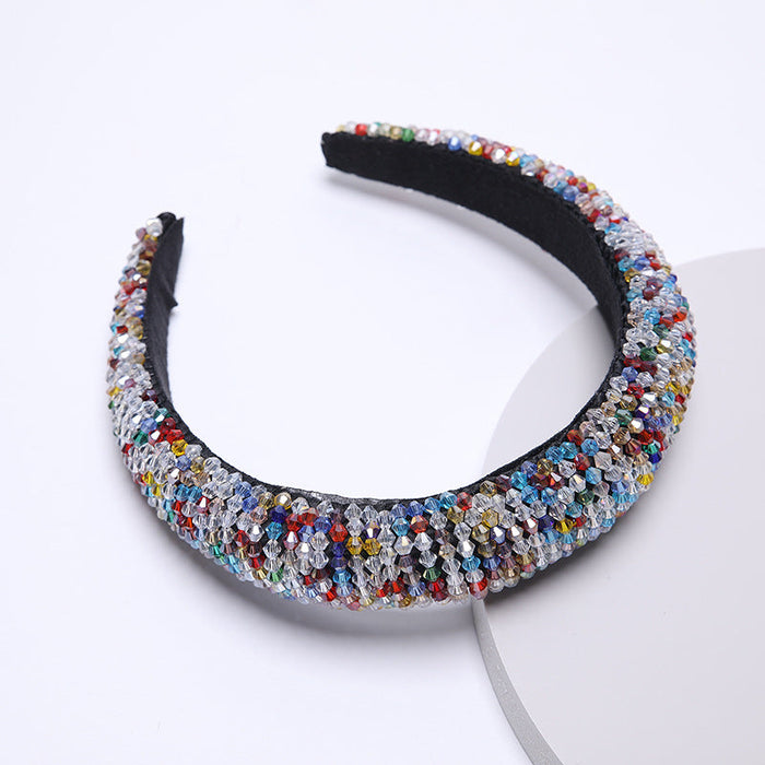 Wholesale Color Rhinestone Baroque Headband JDC-HD-AH002 Headband 爱鸿 Black color Wholesale Jewelry JoyasDeChina Joyas De China