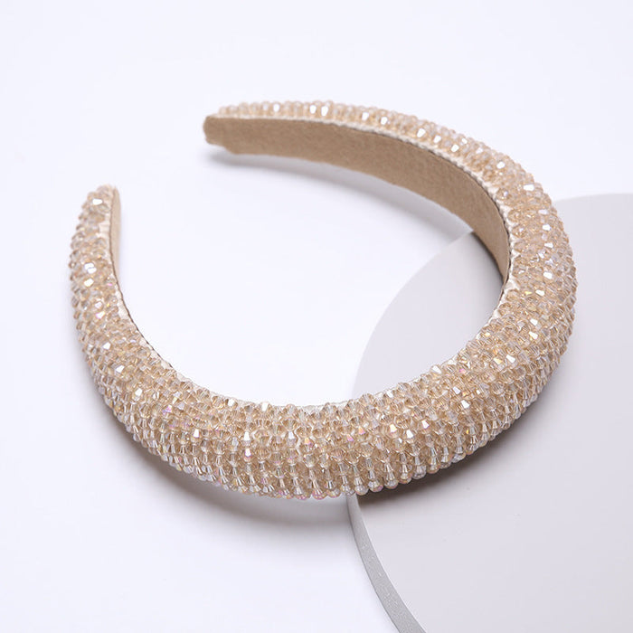Wholesale Color Rhinestone Baroque Headband JDC-HD-AH002 Headband 爱鸿 champagne Wholesale Jewelry JoyasDeChina Joyas De China
