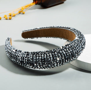 Wholesale Color Rhinestone Baroque Headband JDC-HD-AH002 Headband 爱鸿 silver Wholesale Jewelry JoyasDeChina Joyas De China