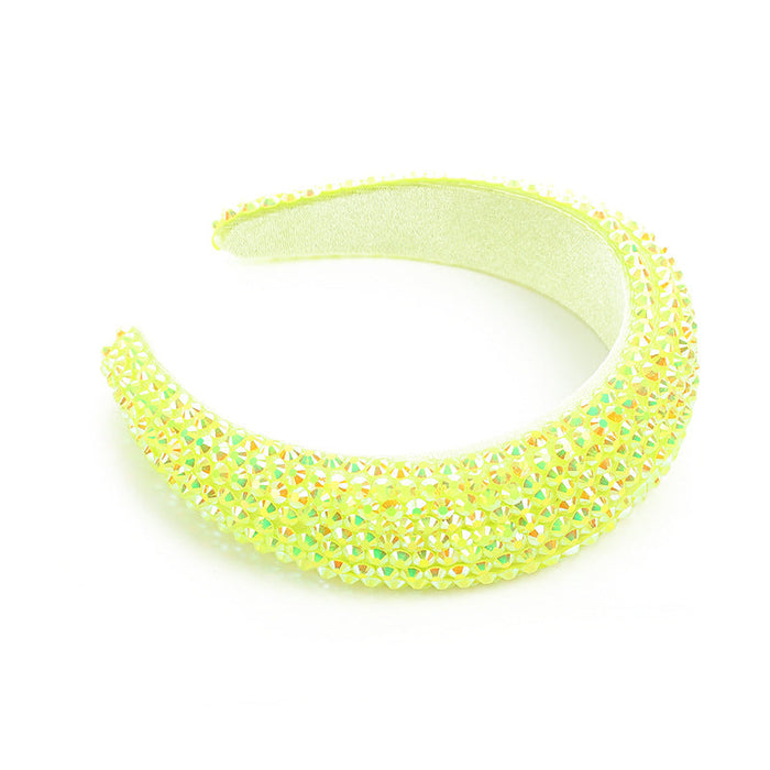 Wholesale Color Rhinestone Baroque Headband JDC-HD-AH003 Headband 爱鸿 Fluorescent green Wholesale Jewelry JoyasDeChina Joyas De China