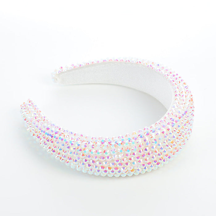 Wholesale Color Rhinestone Baroque Headband JDC-HD-AH003 Headband 爱鸿 white AB Wholesale Jewelry JoyasDeChina Joyas De China