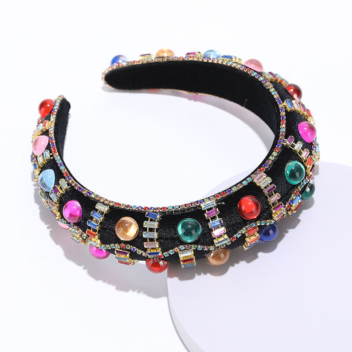 Wholesale Color Rhinestone Baroque Headband JDC-HD-AH004 Headband 爱鸿 Wholesale Jewelry JoyasDeChina Joyas De China
