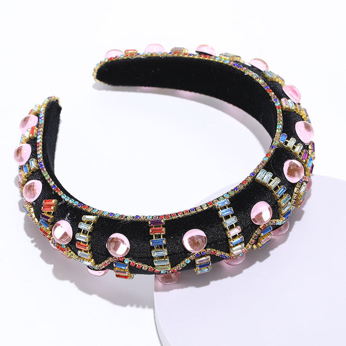 Wholesale Color Rhinestone Baroque Headband JDC-HD-AH004 Headband 爱鸿 Wholesale Jewelry JoyasDeChina Joyas De China