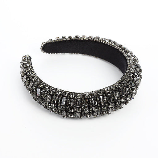 Wholesale Color Rhinestone Baroque Headband JDC-HD-AH005 Headband 爱鸿 black Wholesale Jewelry JoyasDeChina Joyas De China