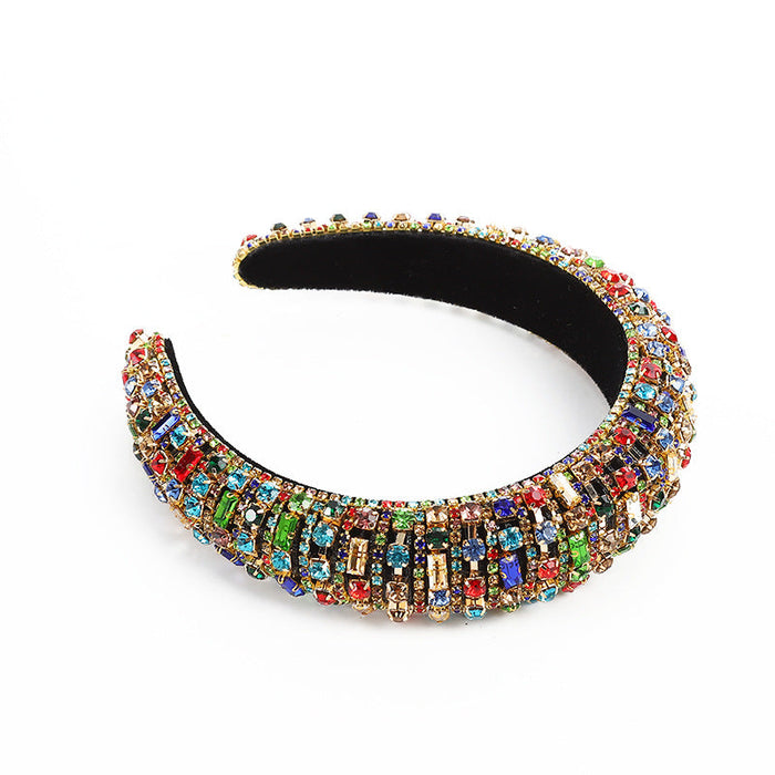 Wholesale Color Rhinestone Baroque Headband JDC-HD-AH005 Headband 爱鸿 colorful Wholesale Jewelry JoyasDeChina Joyas De China