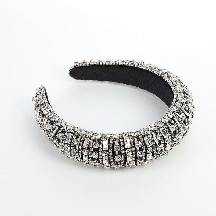 Wholesale Color Rhinestone Baroque Headband JDC-HD-AH005 Headband 爱鸿 silver Wholesale Jewelry JoyasDeChina Joyas De China