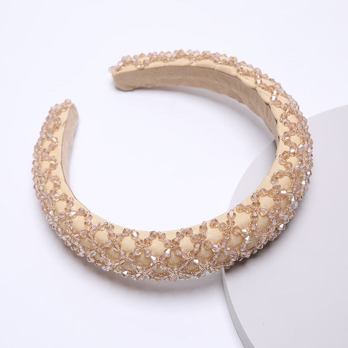 Wholesale Color Rhinestone Baroque Headband JDC-HD-AH007 Headband 爱鸿 champagne Wholesale Jewelry JoyasDeChina Joyas De China
