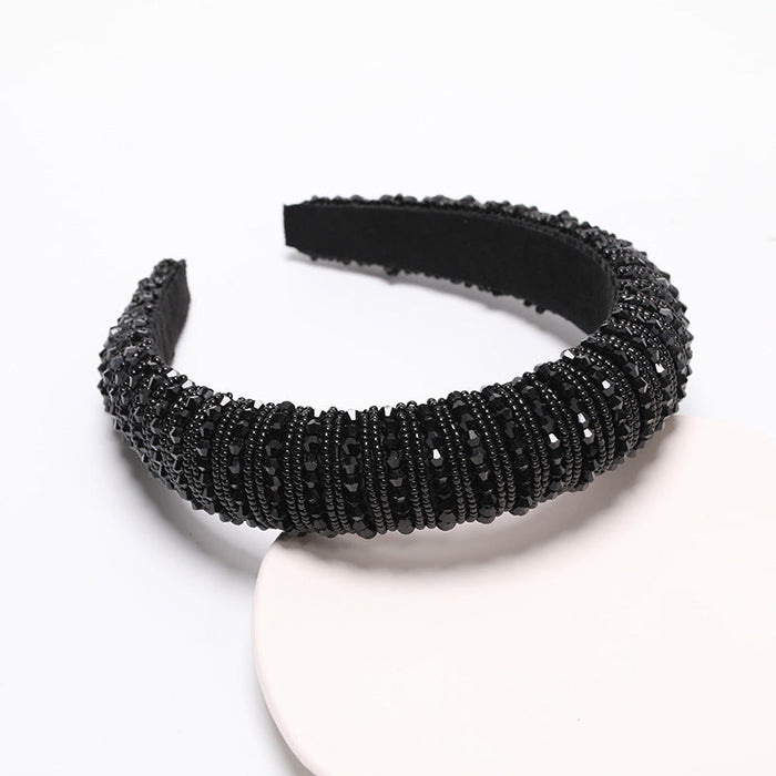 Wholesale Color Rhinestone Baroque Headband JDC-HD-AH008 Headband 爱鸿 black Wholesale Jewelry JoyasDeChina Joyas De China