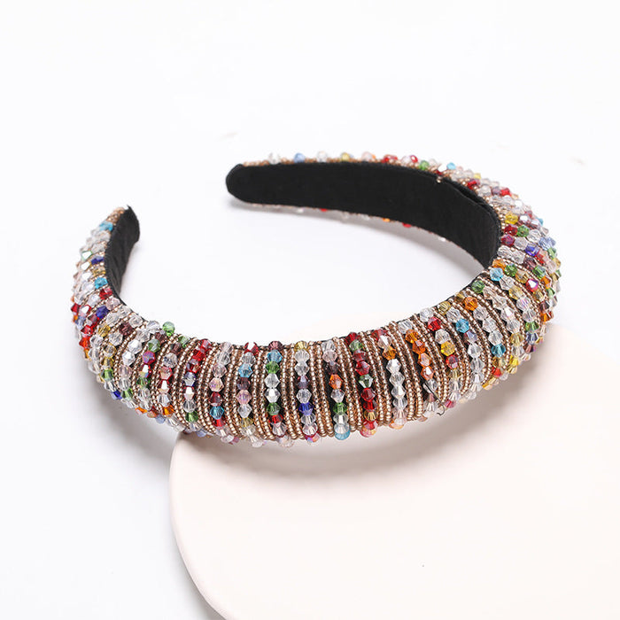 Wholesale Color Rhinestone Baroque Headband JDC-HD-AH008 Headband 爱鸿 white color Wholesale Jewelry JoyasDeChina Joyas De China