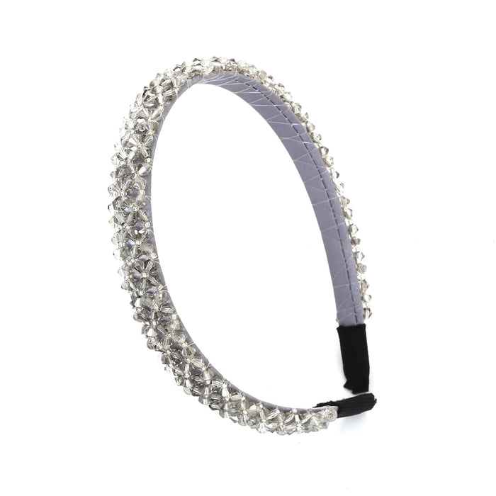 Wholesale Color Rhinestone Baroque Headband JDC-HD-AH009 Headband 爱鸿 transparent grey Wholesale Jewelry JoyasDeChina Joyas De China