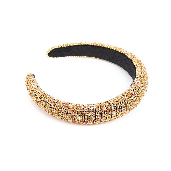 Wholesale Color Rhinestone Baroque Headband JDC-HD-AH012 Headband 爱鸿 champagne Wholesale Jewelry JoyasDeChina Joyas De China