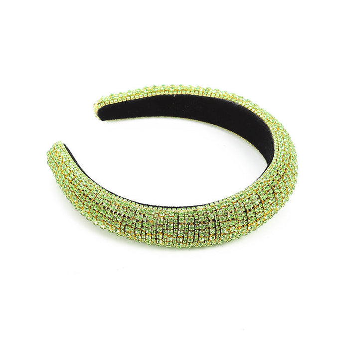 Wholesale Color Rhinestone Baroque Headband JDC-HD-AH012 Headband 爱鸿 Light green Wholesale Jewelry JoyasDeChina Joyas De China