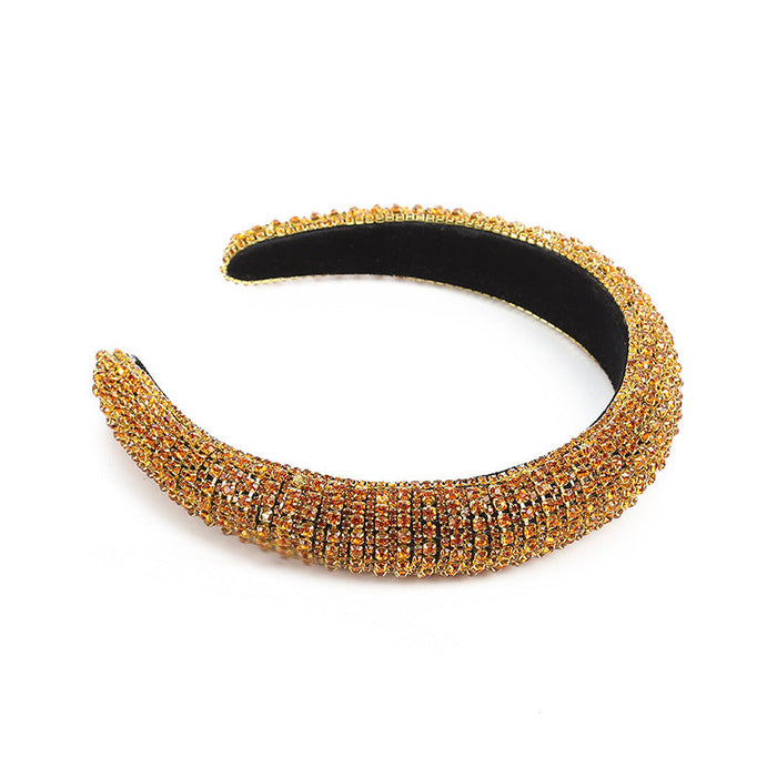 Wholesale Color Rhinestone Baroque Headband JDC-HD-AH012 Headband 爱鸿 Orange Wholesale Jewelry JoyasDeChina Joyas De China