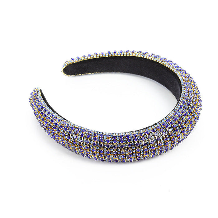 Wholesale Color Rhinestone Baroque Headband JDC-HD-AH012 Headband 爱鸿 sapphire Wholesale Jewelry JoyasDeChina Joyas De China