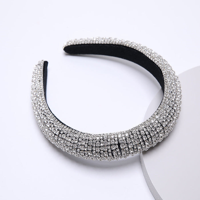 Wholesale Color Rhinestone Baroque Headband JDC-HD-AH012 Headband 爱鸿 silver Wholesale Jewelry JoyasDeChina Joyas De China