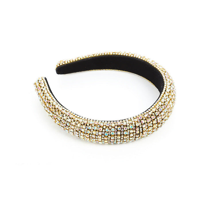 Wholesale Color Rhinestone Baroque Headband JDC-HD-AH012 Headband 爱鸿 White ab Wholesale Jewelry JoyasDeChina Joyas De China