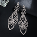Wholesale Color Rhinestone Crystal Long Large Earrings JDC-ES-ZHONGW018 Earrings 众薇 Wholesale Jewelry JoyasDeChina Joyas De China