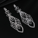 Wholesale Color Rhinestone Crystal Long Large Earrings JDC-ES-ZHONGW018 Earrings 众薇 Wholesale Jewelry JoyasDeChina Joyas De China