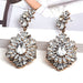 Wholesale Color Rhinestone Flower Shape Electroplating Alloy Earrings JDC-ES-SK030 Earrings 深刻 Wholesale Jewelry JoyasDeChina Joyas De China