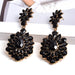Wholesale Color Rhinestone Flower Shape Electroplating Alloy Earrings JDC-ES-SK030 Earrings 深刻 green Wholesale Jewelry JoyasDeChina Joyas De China