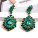 Wholesale Color Rhinestone Flower Shape Electroplating Alloy Earrings JDC-ES-SK030 Earrings 深刻 red Wholesale Jewelry JoyasDeChina Joyas De China