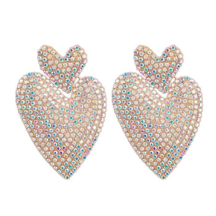 Wholesale Color Rhinestone Love Multilayer Alloy Boho Earrings JDC-ES-JL939 Earrings 氿乐 Wholesale Jewelry JoyasDeChina Joyas De China