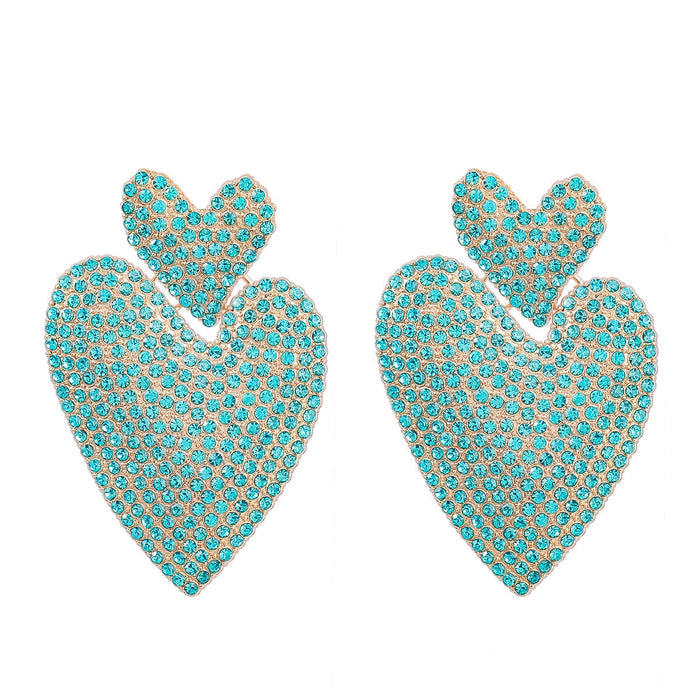 Wholesale Color Rhinestone Love Multilayer Alloy Boho Earrings JDC-ES-JL939 Earrings 氿乐 Wholesale Jewelry JoyasDeChina Joyas De China