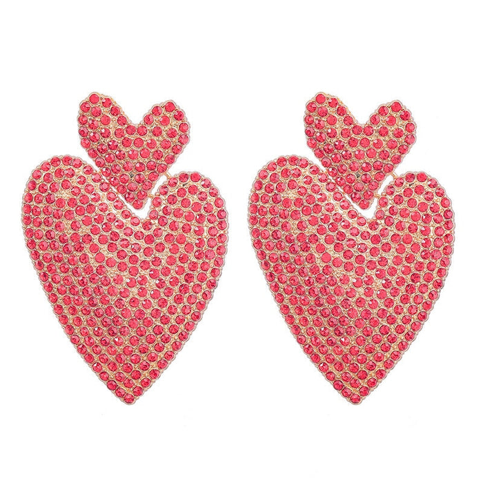 Wholesale Color Rhinestone Love Multilayer Alloy Boho Earrings JDC-ES-JL939 Earrings 氿乐 Wholesale Jewelry JoyasDeChina Joyas De China