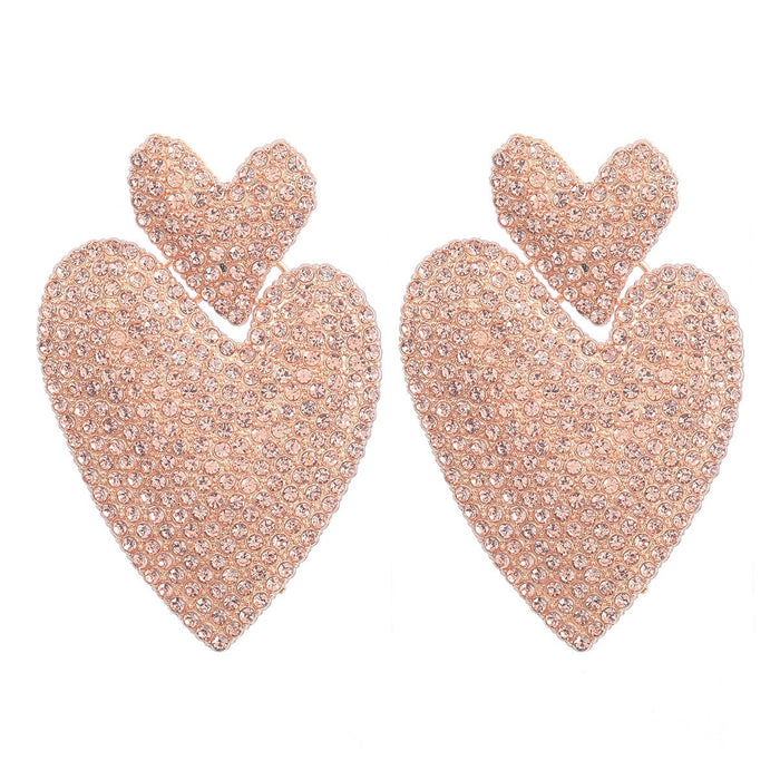 Wholesale Color Rhinestone Love Multilayer Alloy Boho Earrings JDC-ES-JL939 Earrings 氿乐 Wholesale Jewelry JoyasDeChina Joyas De China