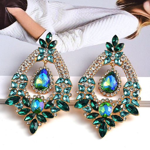 Wholesale Color Rhinestone Plating Alloy Earrings JDC-ES-SK023 Earrings 深刻 Wholesale Jewelry JoyasDeChina Joyas De China