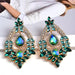 Wholesale Color Rhinestone Plating Alloy Earrings JDC-ES-SK023 Earrings 深刻 Wholesale Jewelry JoyasDeChina Joyas De China