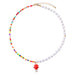 Wholesale color rice beads love short mushroom rice bead neck chain JDC-NE-YinH004 Necklaces 颖皓 Wholesale Jewelry JoyasDeChina Joyas De China