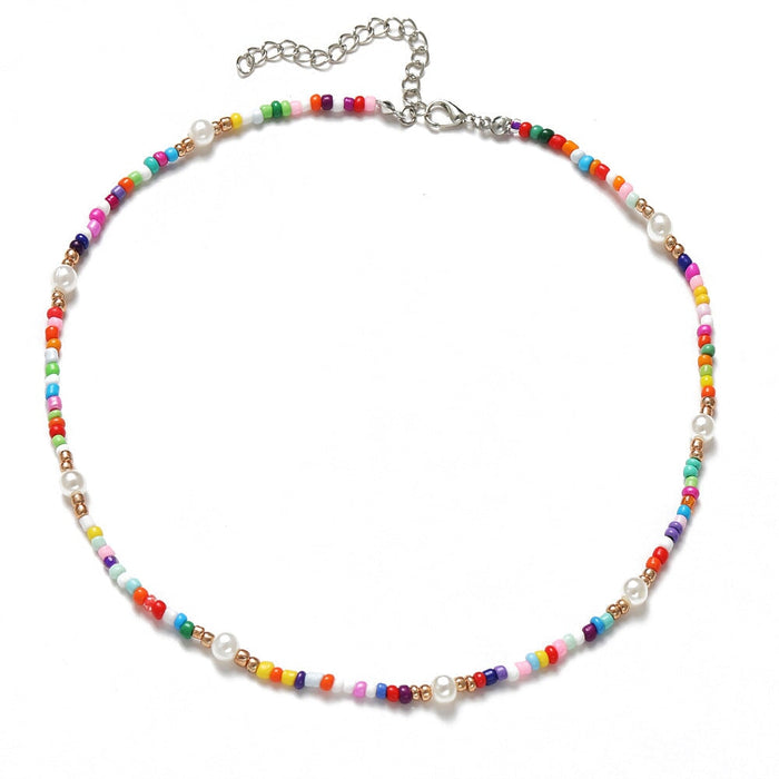 Wholesale color rice pearl Bohemian National Style Necklace JDC-NE-F046 necklaces 韩之尚 Wholesale Jewelry JoyasDeChina Joyas De China