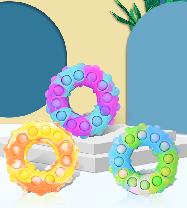 Wholesale color silicone donuts Fidgets Toy JDC-FT-SZQL003 fidgets toy 潜乐 Wholesale Jewelry JoyasDeChina Joyas De China