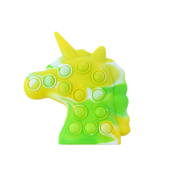 Wholesale color silicone Unicorn gadgets toy (F)JDC-FT-SZQL004 fidgets toy JoyasDeChina Yellow green Wholesale Jewelry JoyasDeChina Joyas De China