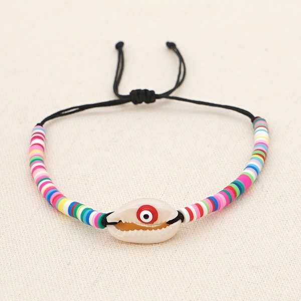 Bulk Jewelry Wholesale color soft ceramic pieces a hundred natural shell drip oil eye bracelets JDC-gbh390 Wholesale factory from China YIWU China