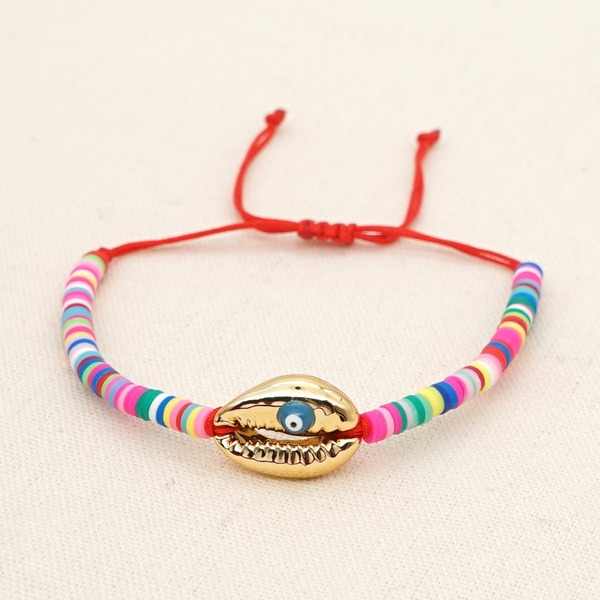 Bulk Jewelry Wholesale color soft ceramic pieces a hundred natural shell drip oil eye bracelets JDC-gbh390 Wholesale factory from China YIWU China