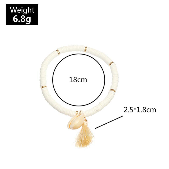 Bulk Jewelry Wholesale color soft ceramic shell bracelets JDC-BT-e023 Wholesale factory from China YIWU China