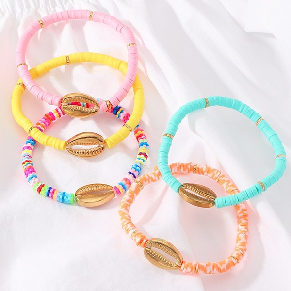 Bulk Jewelry Wholesale color soft ceramic shell bracelets JDC-BT-e023 Wholesale factory from China YIWU China