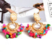 Wholesale Color Stone Plating Alloy Earrings JDC-ES-SK029 Earrings 深刻 blue Wholesale Jewelry JoyasDeChina Joyas De China