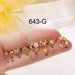 Wholesale color thin rod titanium steel screw cartilage stud earrings puncture MOQ≥2 JDC-ES-Henst005 Piercings 亨森 Gold 1# Wholesale Jewelry JoyasDeChina Joyas De China